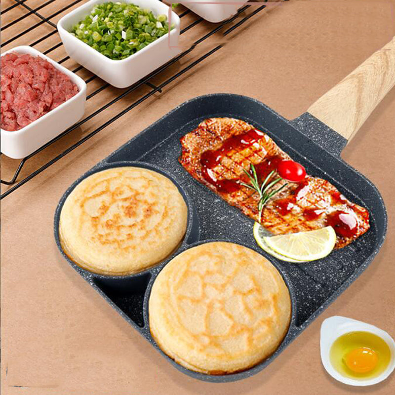 Poêle Antiadhésive 4 Trous – L’Alliée de Vos Petits-Déjeuners Rapides et Gourmands