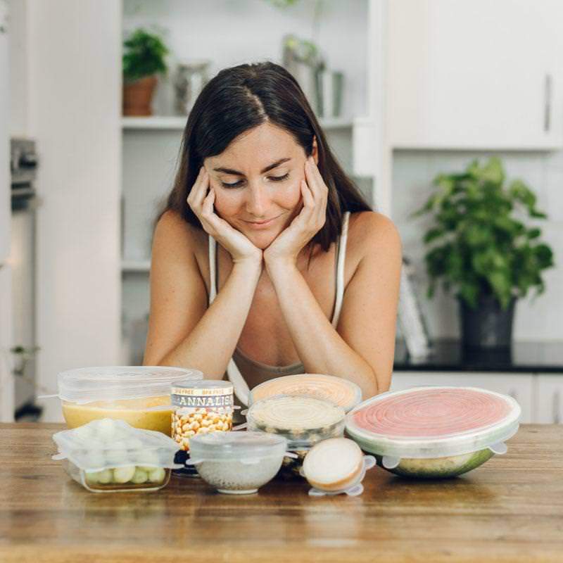 🥗Lot de Couvercles Extensibles en Silicone – Dites stop au plastique, protégez vos aliments et votre santé