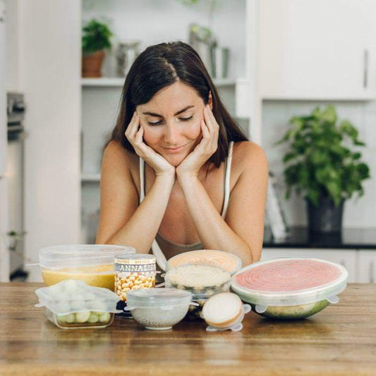 🥗Lot de Couvercles Extensibles en Silicone – Dites stop au plastique, protégez vos aliments et votre santé